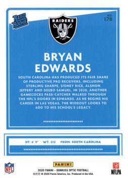 2020 Donruss Optic #178 Bryan Edwards Back