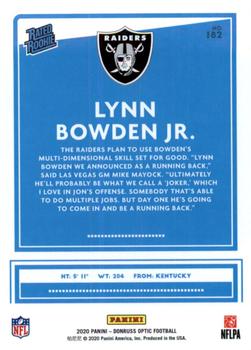 2020 Donruss Optic #182 Lynn Bowden Jr. Back
