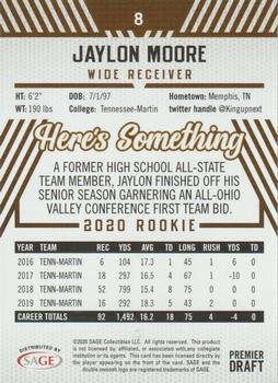 2020 SAGE HIT - Green #8 Jaylon Moore Back