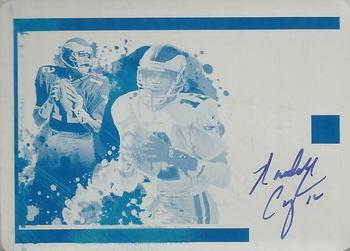 2020 Panini Impeccable - Canvas Creations Printing Plate Cyan #CC-RC Randall Cunningham Front