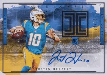 2020 Panini Impeccable - Rookie Landscape #RL-JH Justin Herbert Front