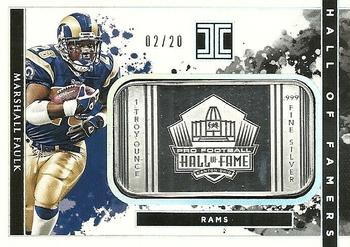2020 Panini Impeccable - Silver Hall of Famers #19 Marshall Faulk Front