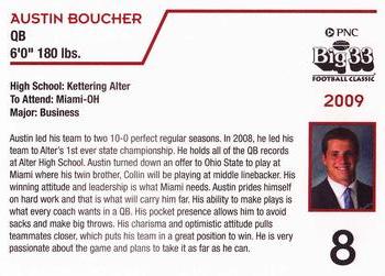 2009 Big 33 Ohio High School #NNO Austin Boucher Back