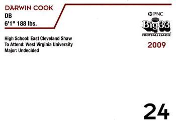 2009 Big 33 Ohio High School #NNO Darwin Cook Back