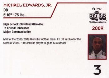 2009 Big 33 Ohio High School #NNO Michael Edwards Back