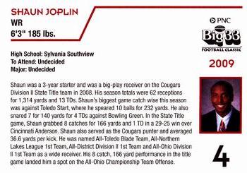 2009 Big 33 Ohio High School #NNO Shaun Joplin Back