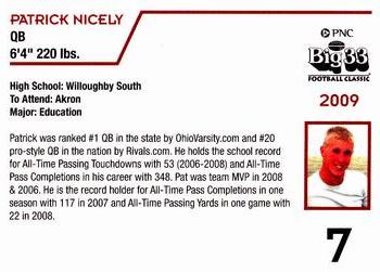 2009 Big 33 Ohio High School #NNO Patrick Nicely Back