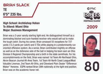 2009 Big 33 Ohio High School #NNO Brian Slack Back