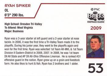 2009 Big 33 Ohio High School #NNO Ryan Spiker Back