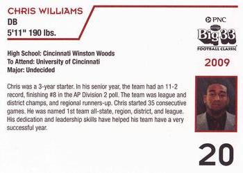 2009 Big 33 Ohio High School #NNO Chris Williams Back