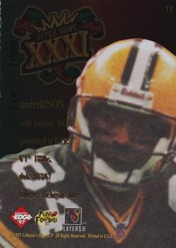 1997 Collector's Edge Masters - Packers Super Bowl XXXI Gold #15 Andre Rison Back