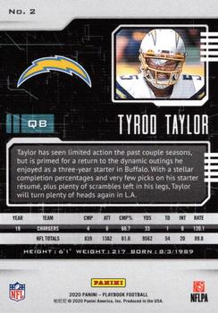 2020 Panini Playbook #2 Tyrod Taylor Back