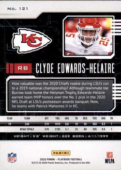 2020 Panini Playbook #121 Clyde Edwards-Helaire Back