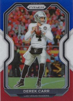 2020 Panini Prizm - Prizm Red White and Blue #132 Derek Carr Front