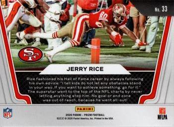 2020 Panini Prizm - All Out! #33 Jerry Rice Back