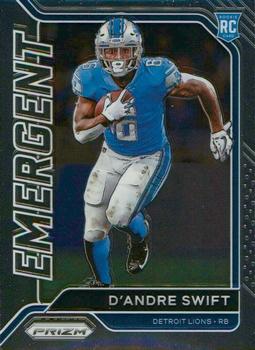 2020 Panini Prizm - Emergent #18 D'Andre Swift Front