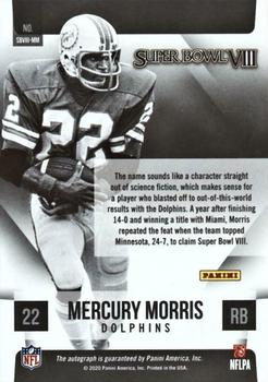 2020 Panini Prizm - Super Bowl Signatures #SBVIII-MM Mercury Morris Back