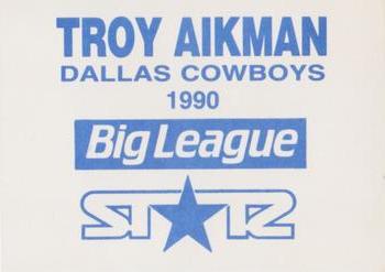 1990 St☆r Big League (Unlicensed) #NNO Troy Aikman Back