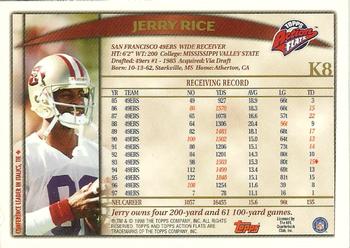1998 Topps Action Flats Kickoff Edition #K8 Jerry Rice Back