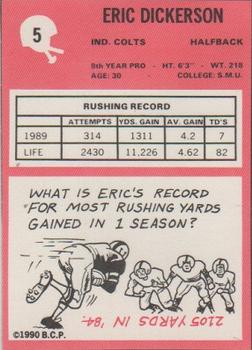 1990 BCP #5 Eric Dickerson Back