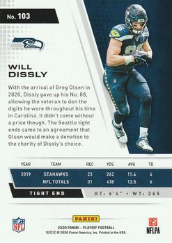 2020 Panini Playoff #103 Will Dissly Back
