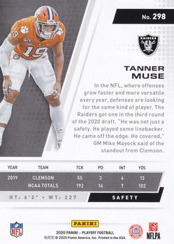 2020 Panini Playoff #298 Tanner Muse Back