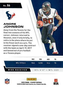 2020 Panini Playoff - 2nd Down #56 Andre Johnson Back