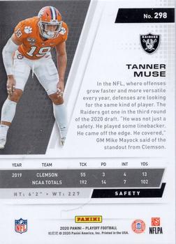 2020 Panini Playoff - Goal Line #298 Tanner Muse Back