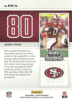 2020 Panini Playoff - Behind the Numbers #BTN-14 Jerry Rice Back