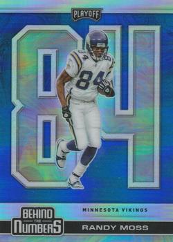 2020 Panini Playoff - Behind the Numbers Blue #BTN-12 Randy Moss Front