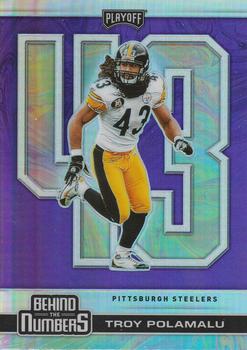 2020 Panini Playoff - Behind the Numbers Purple #BTN-10 Troy Polamalu Front
