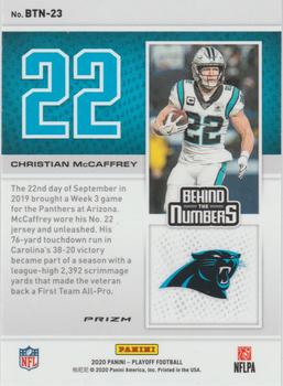 2020 Panini Playoff - Behind the Numbers Silver #BTN-23 Christian McCaffrey Back