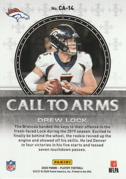 2020 Panini Playoff - Call to Arms #CA-14 Drew Lock Back