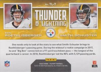 2020 Panini Playoff - Thunder & Lightning #TL-7 Ben Roethlisberger / JuJu Smith-Schuster Back