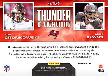 2020 Panini Playoff - Thunder & Lightning Pink #TL-6 Rob Gronkowski / Mike Evans Back