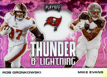 2020 Panini Playoff - Thunder & Lightning Pink #TL-6 Rob Gronkowski / Mike Evans Front
