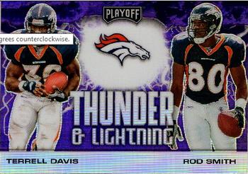 2020 Panini Playoff - Thunder & Lightning Purple #TL-12 Rod Smith / Terrell Davis Front