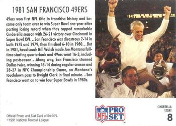 1991 Pro Set - Cinderella Story #8 1981 San Francisco 49ers Back