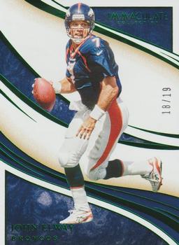 2020 Panini Immaculate Collection - Emerald #47 John Elway Front