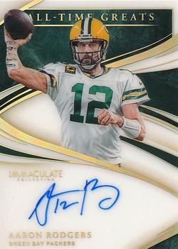 2020 Panini Immaculate Collection - All-Time Greats Signatures #AT-AR Aaron Rodgers Front