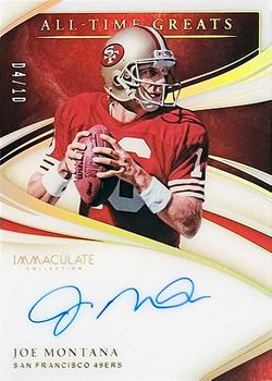 2020 Panini Immaculate Collection - All-Time Greats Signatures #AT-JM Joe Montana Front