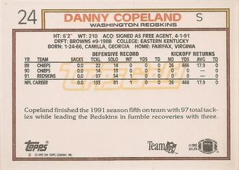 1992 Topps - Gold #24 Danny Copeland Back