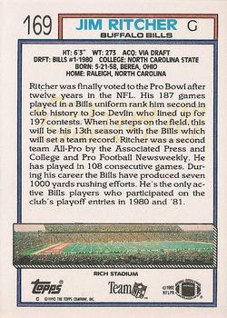 1992 Topps - Gold #169 Jim Ritcher Back