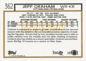 1992 Topps - Gold #362 Jeff Graham Back