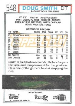1992 Topps - Gold #548 Doug Smith Back