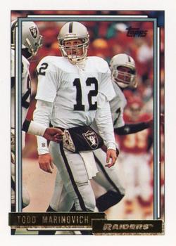 1992 Topps - Gold #598 Todd Marinovich Front