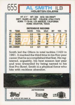 1992 Topps - Gold #655 Al Smith Back