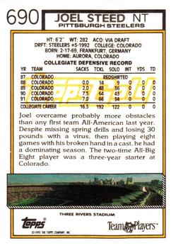 1992 Topps - Gold #690 Joel Steed Back