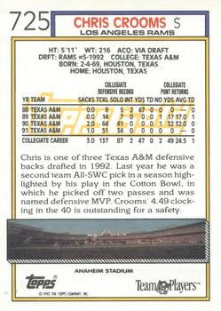 1992 Topps - Gold #725 Chris Crooms Back