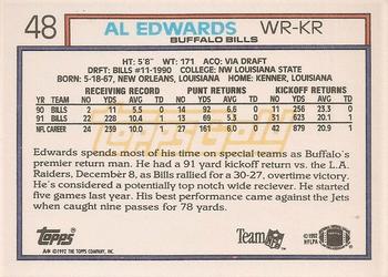1992 Topps - Gold #48 Al Edwards Back